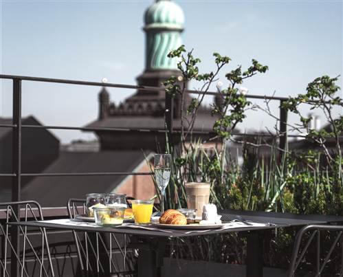 Hotel Ottilia Organic Breakfast the roof